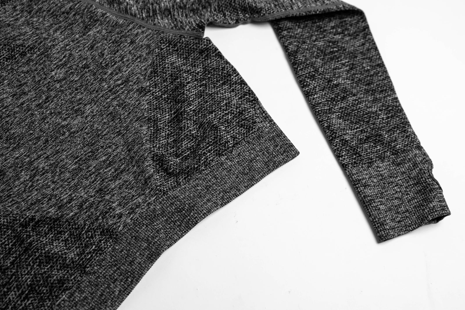 Seamless Long Sleeve Crop - Heather grey