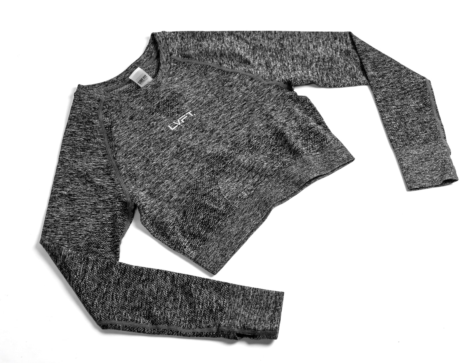 Seamless Long Sleeve Crop - Heather grey