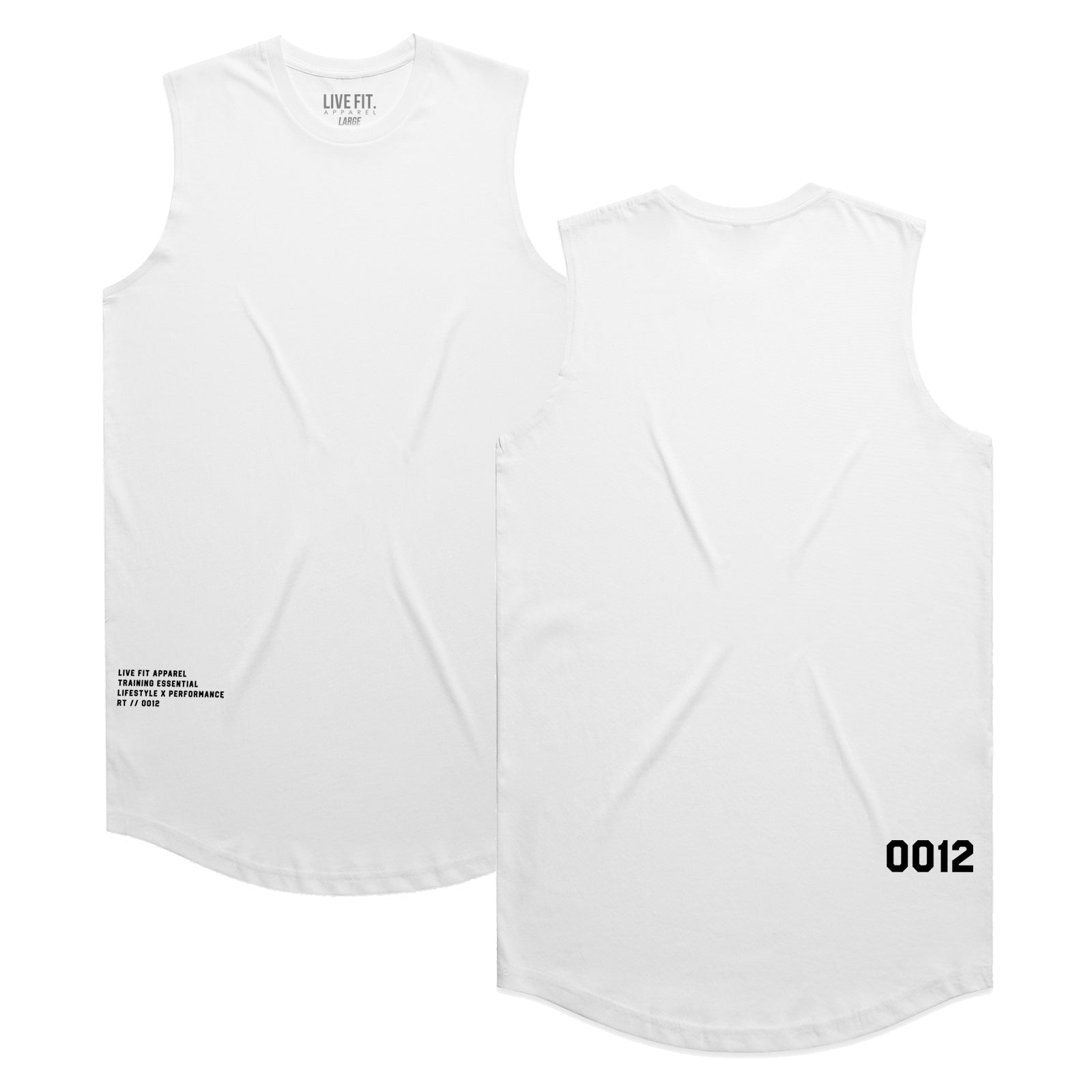 0012 RT Muscle Tank - White