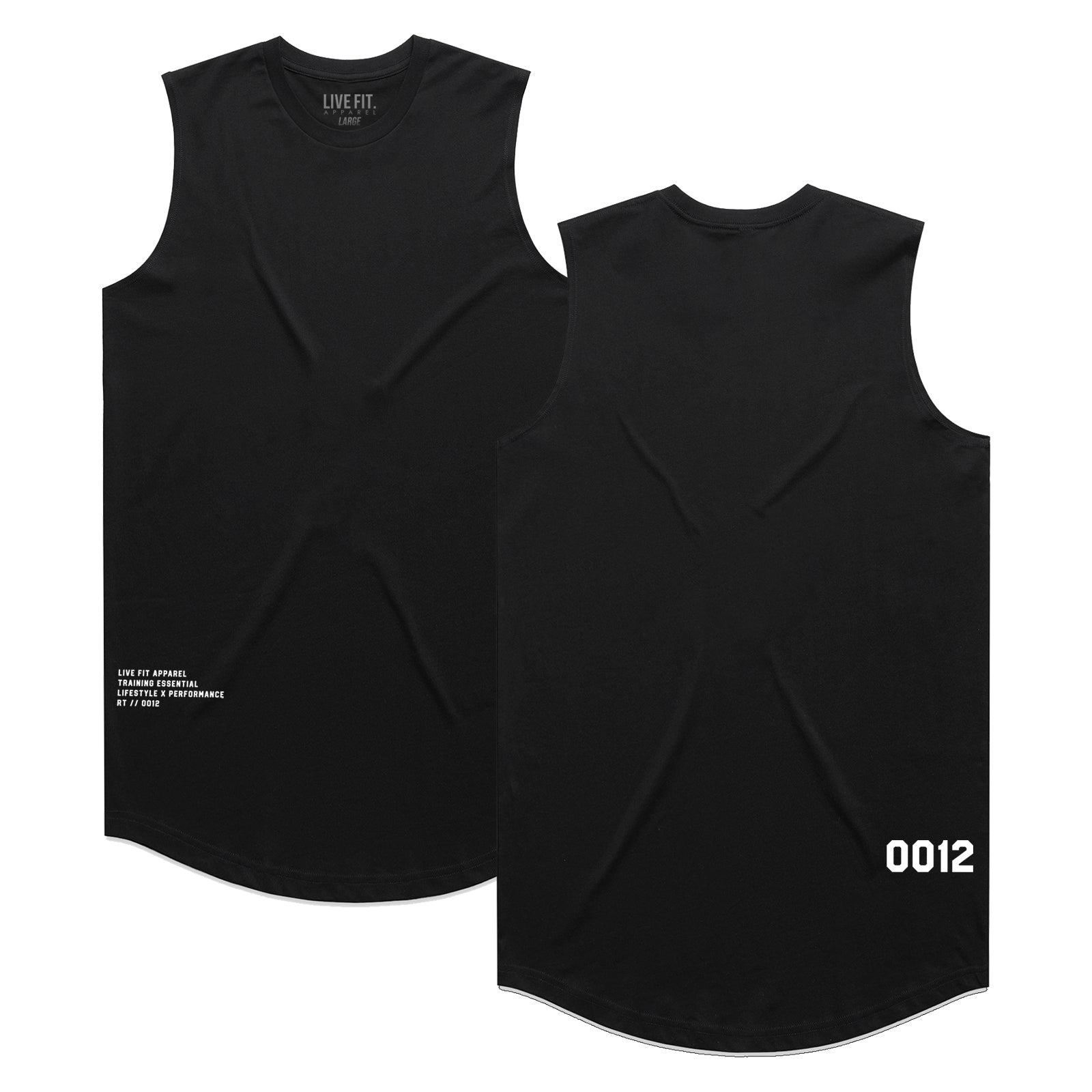 0012 RT Muscle Tank - Black