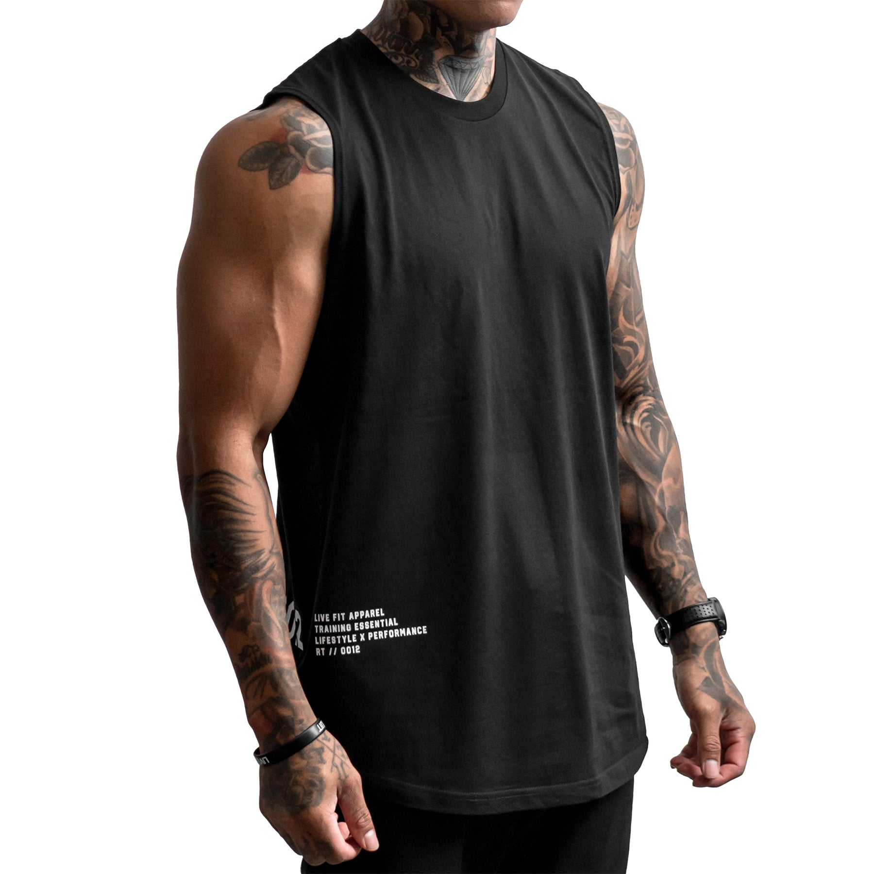 0012 RT Muscle Tank - Black