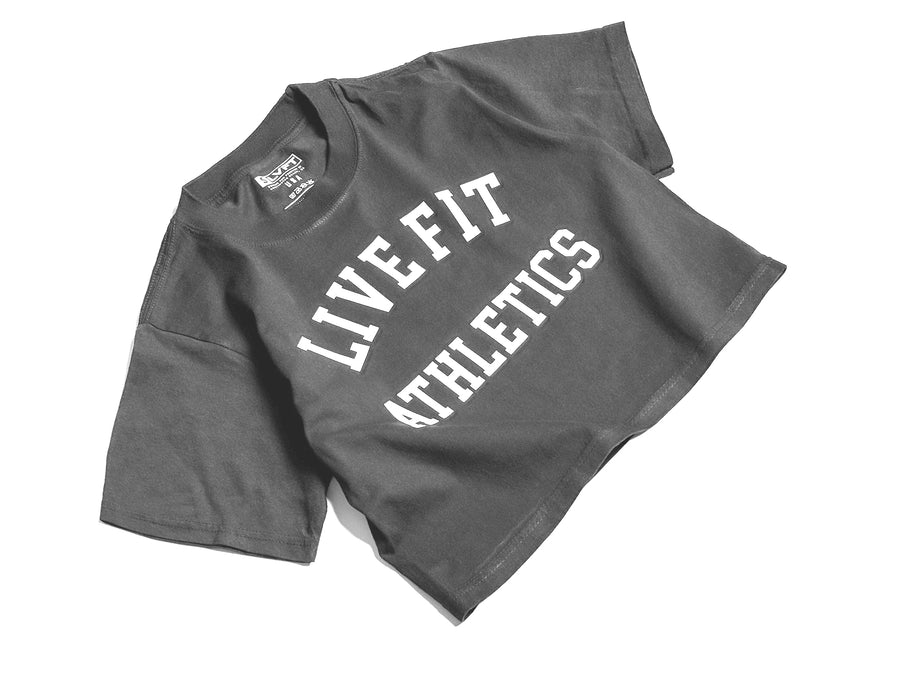 Livefit Athletics Crop Tee - Shadow