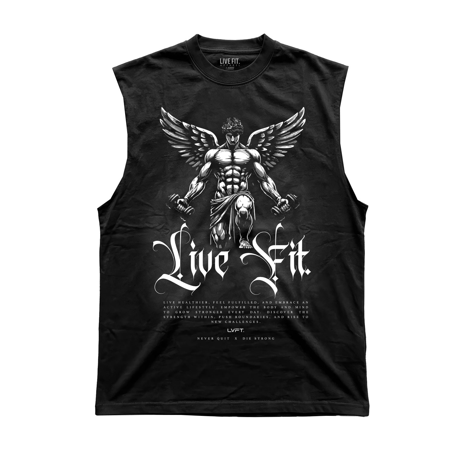 Angel Muscle Tank - Black