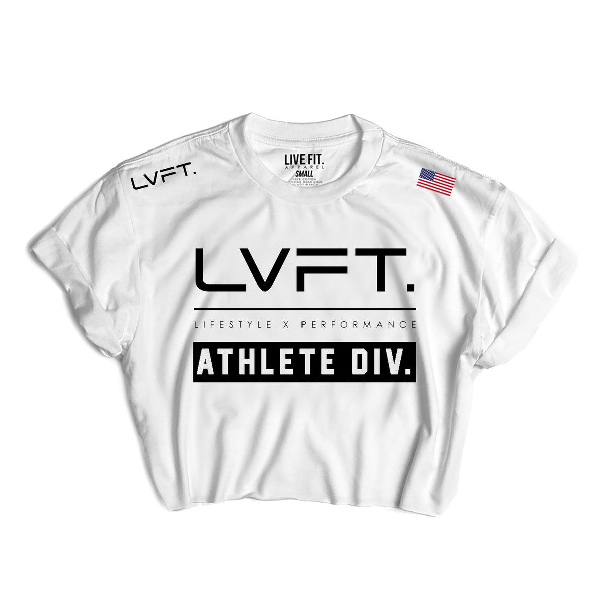 Athlete Division Crop Tee - White