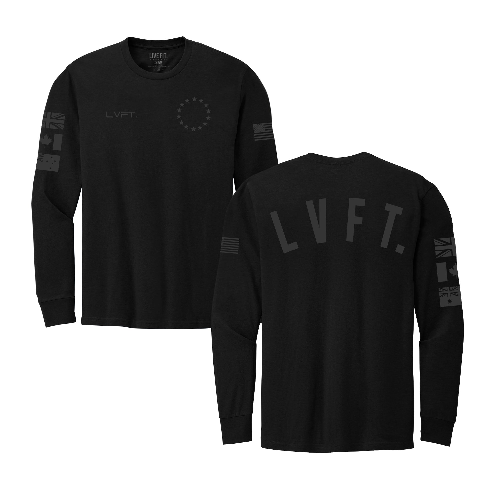 Live Fit LVFT T-shirt Mens Size M Short Sleeve Athletic Gym Black