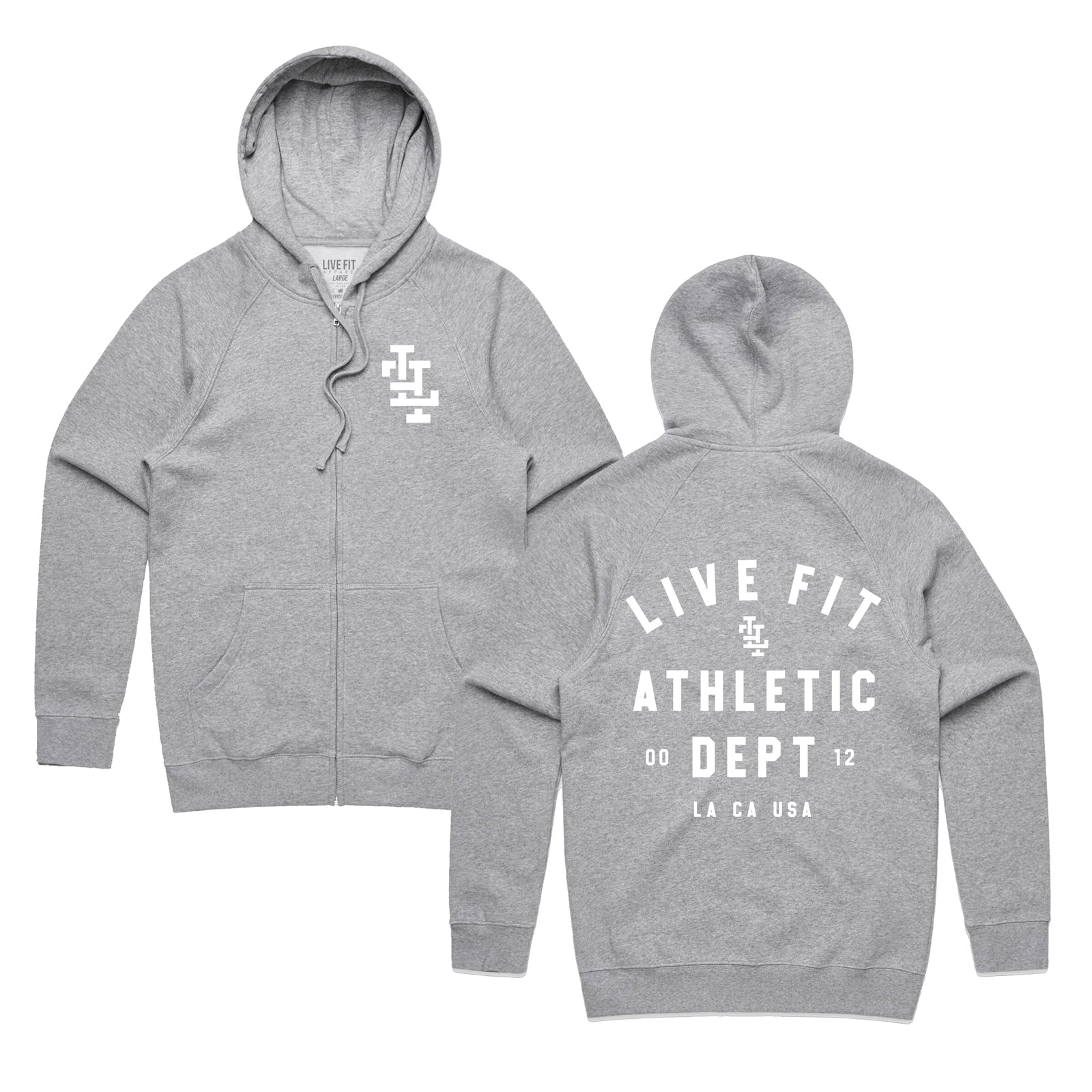 Athletic Dept. Zip-Up Hoodie - Heather Grey