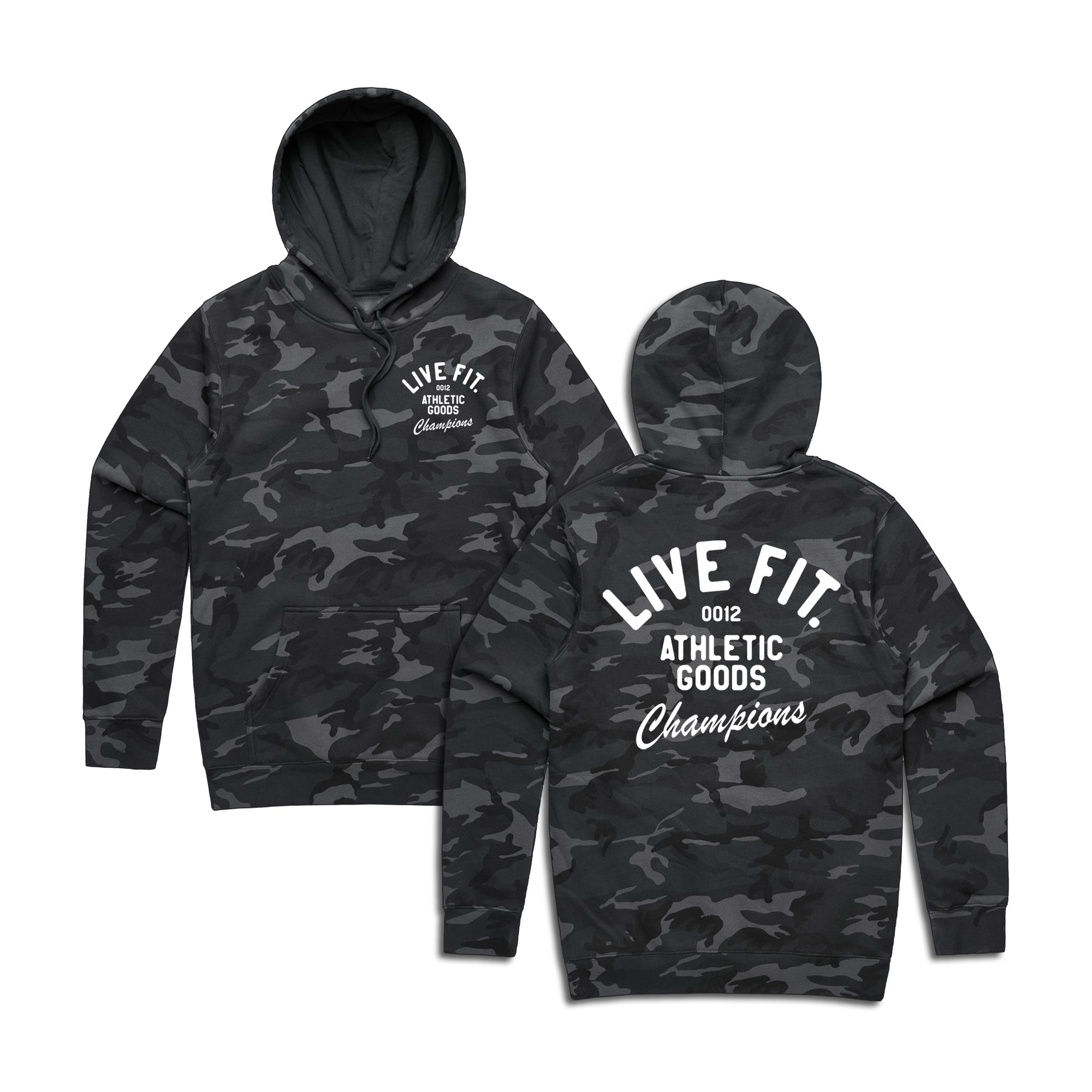 Athletic Goods Camo Hoodie - Black Camo