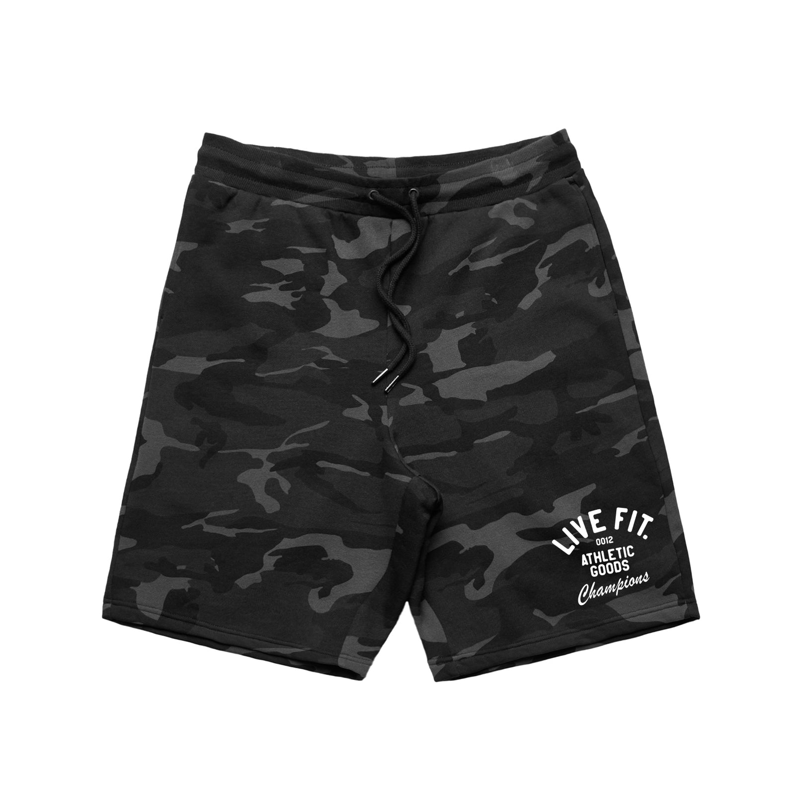 Athletic Goods Fleece Shorts - Black Camo