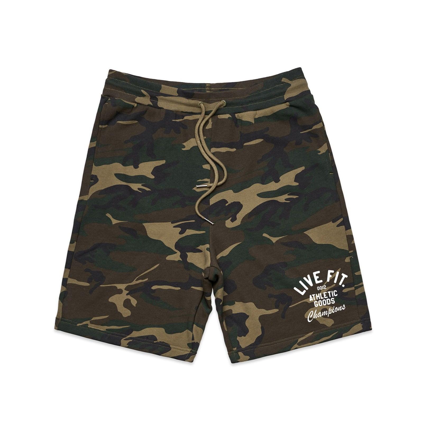 Athletic Goods Fleece Shorts - Woodland Camo