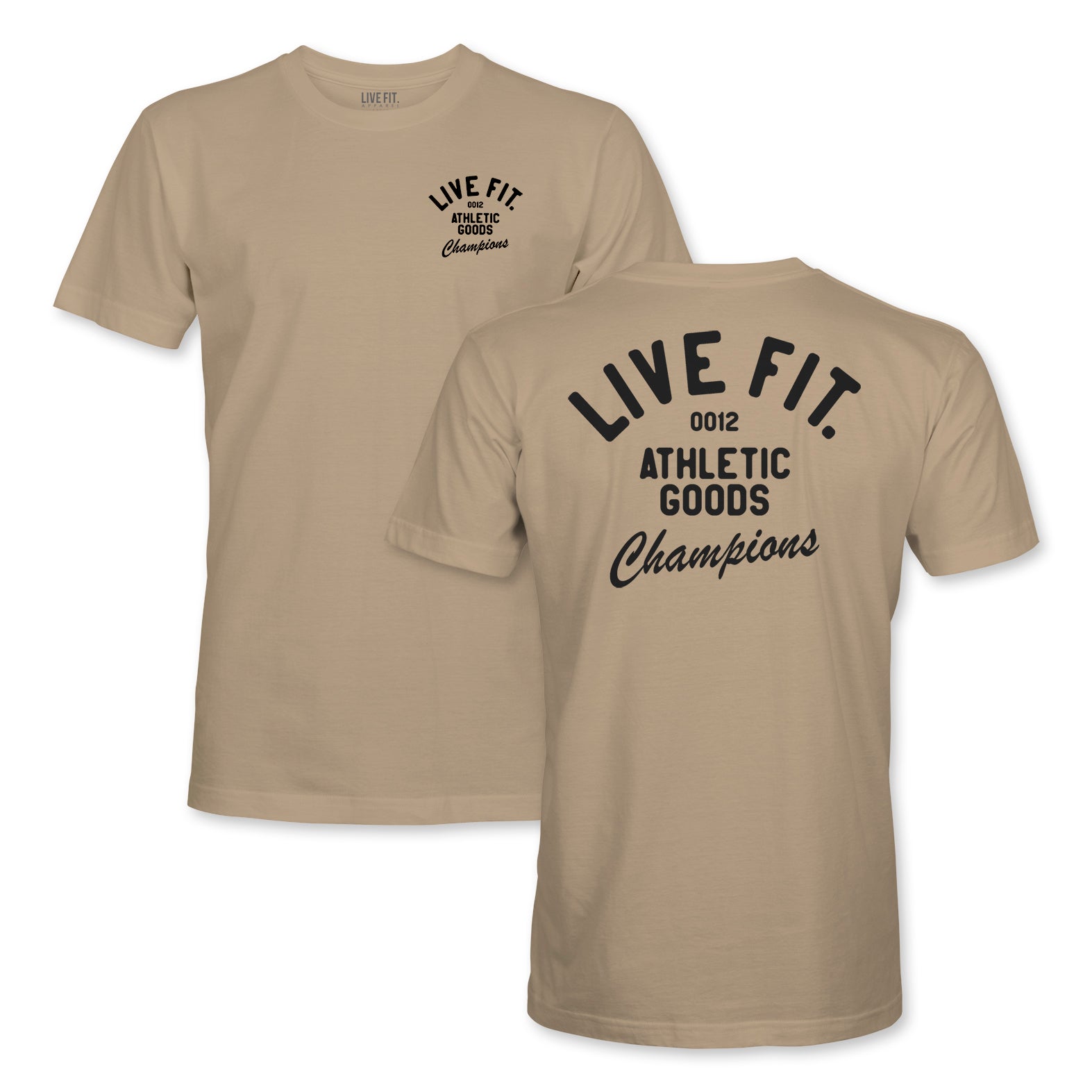 Athletic Goods Tee - Tan / Black