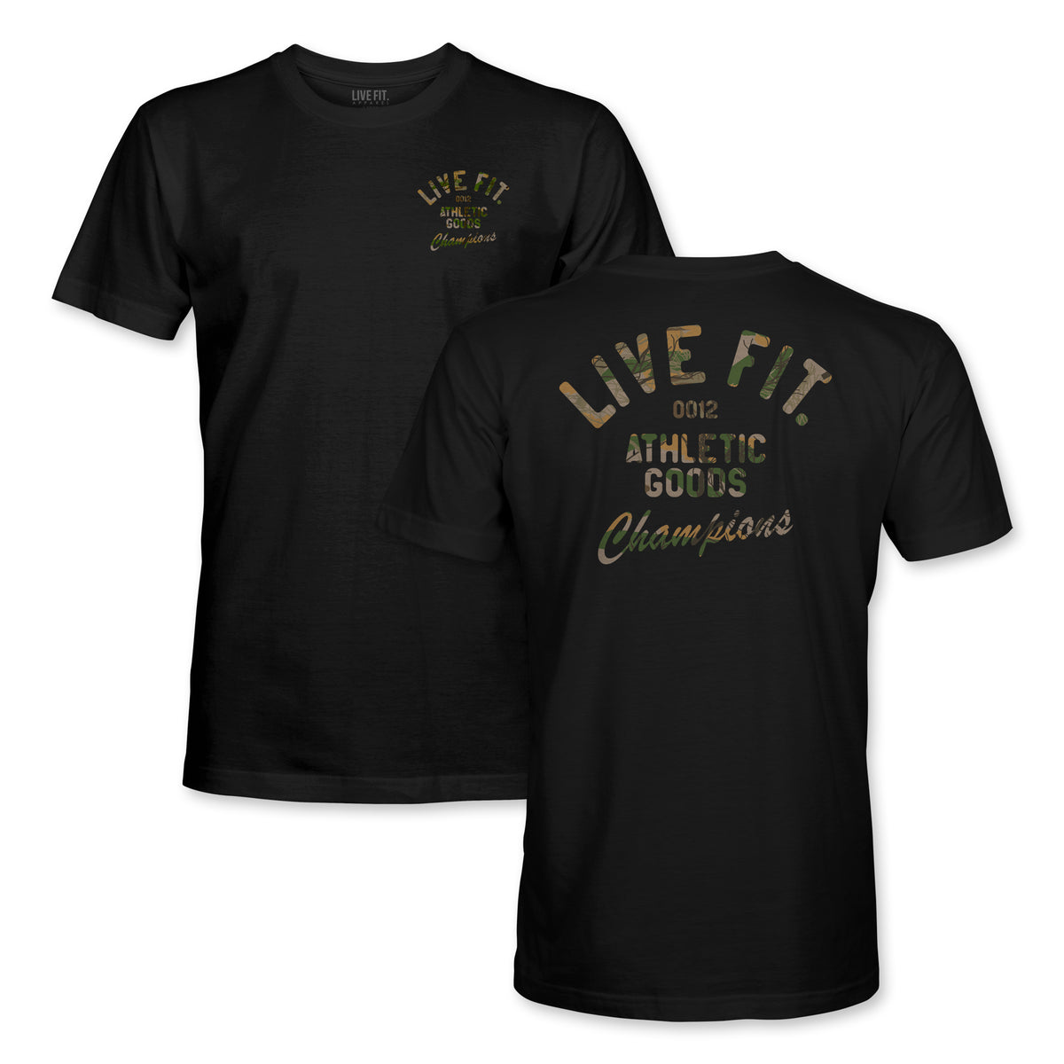 Athletic Goods Tee Black - Tree Camo