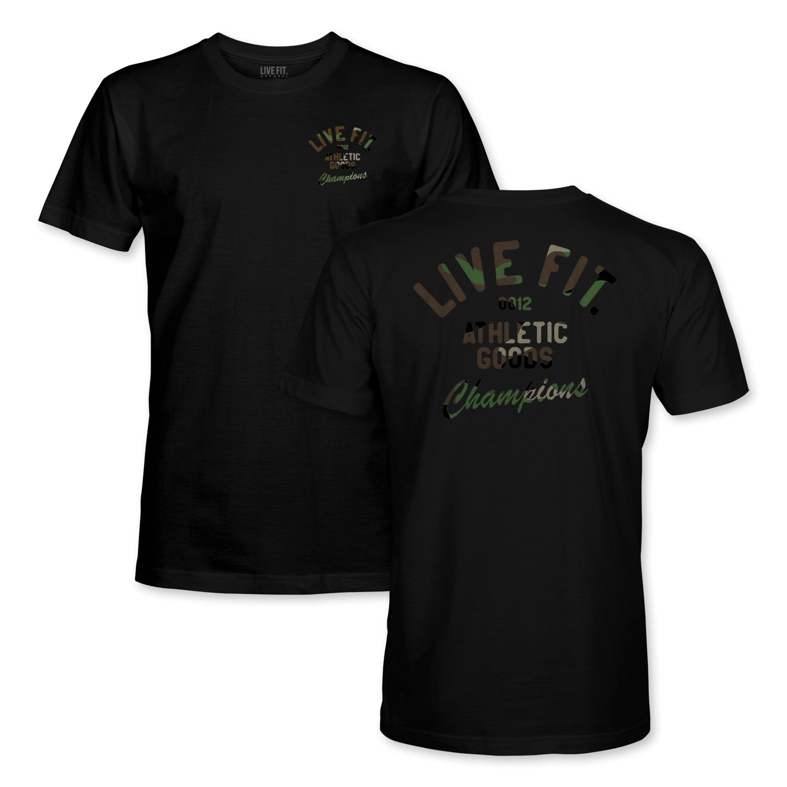 Athletic Goods Tee - Black / Green Camo