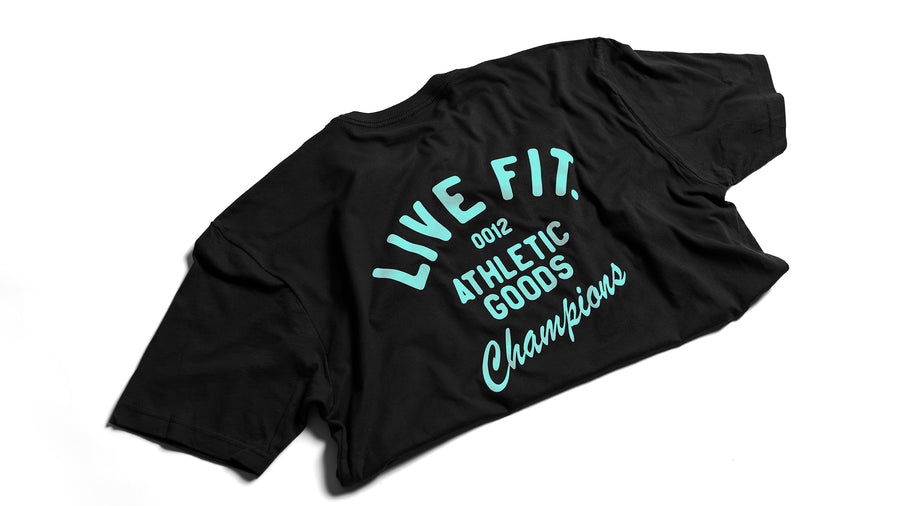 Athletic Goods Tee - Black / Teal