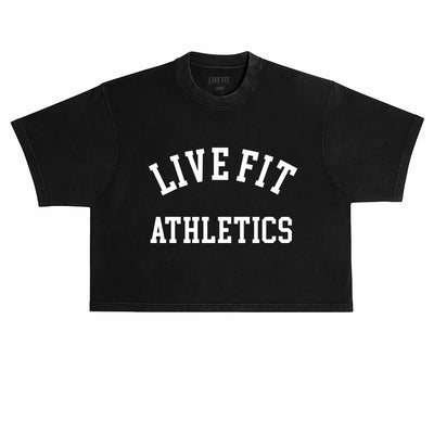 Livefit Athletics Crop Tee - Black