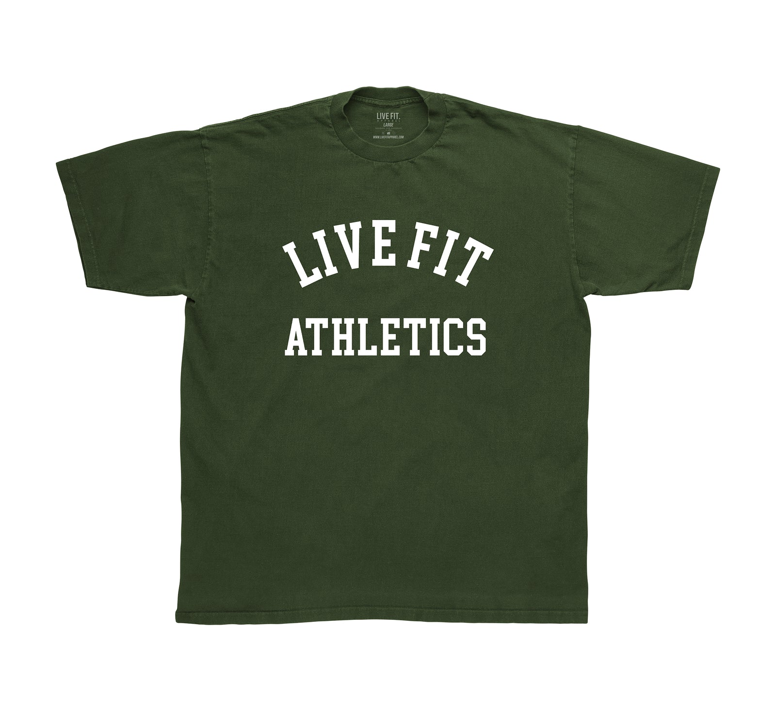 Live Fit Athletics Heavy Tee - Moss