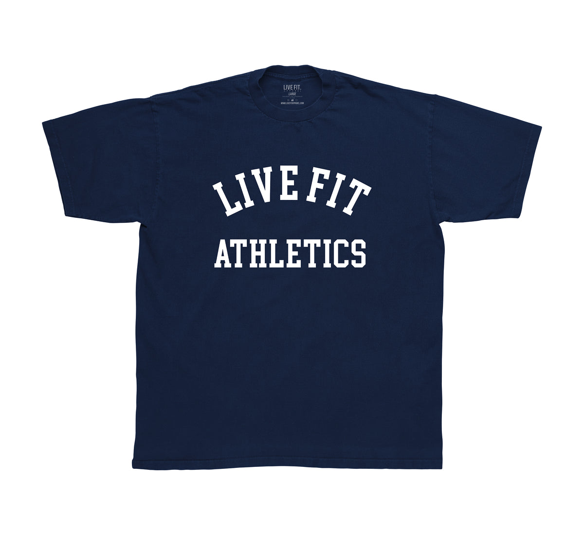 Live Fit Athletics Heavy Tee - Navy