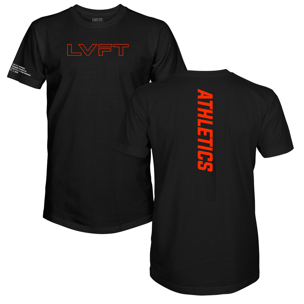 Athletics Scallop Tee - Black / Infra Red