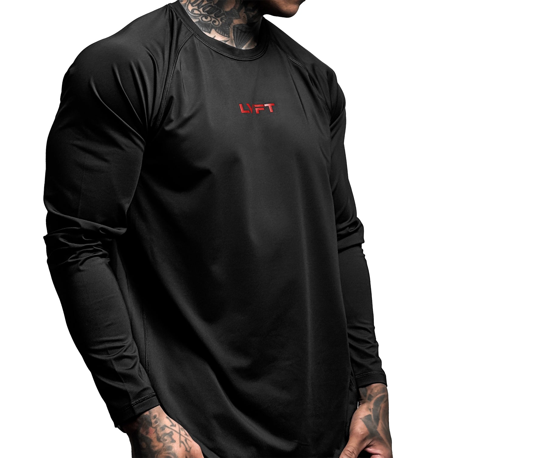 Battle Guard Long Sleeve Rash Guard - Black / Red