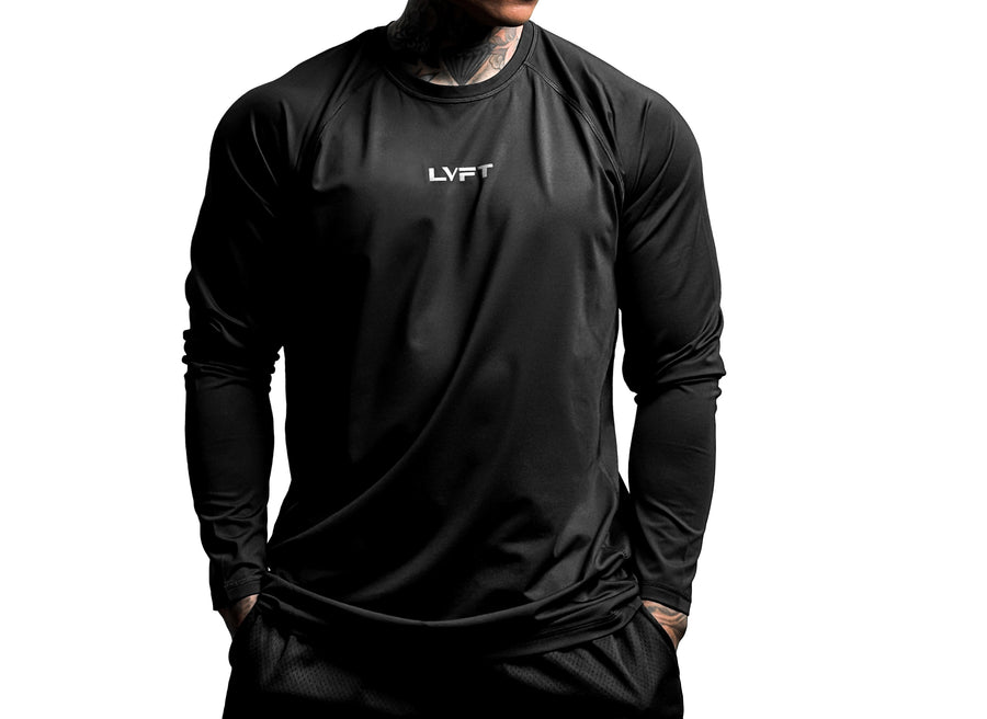 Battle Guard Long Sleeve Rash Guard - Black / White