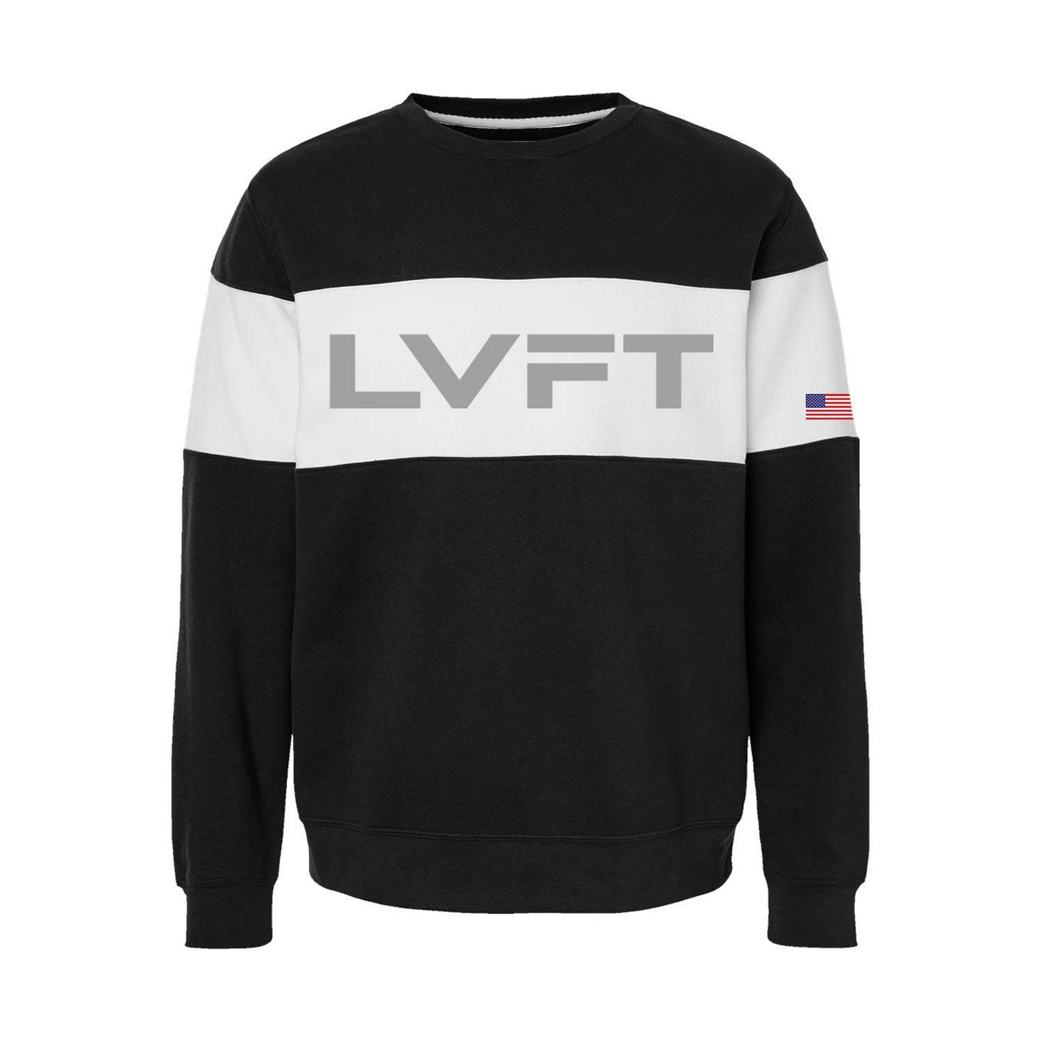 Colorblock Crewneck - Black