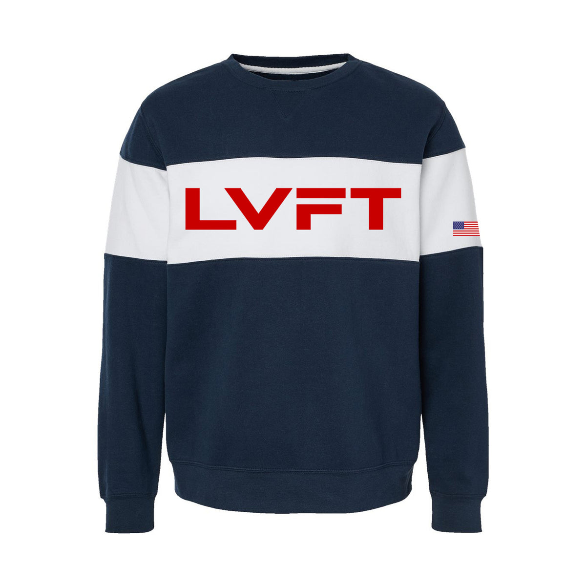 Colorblock Crewneck - Navy