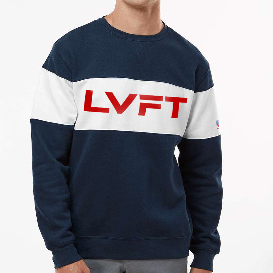 Colorblock Crewneck - Navy