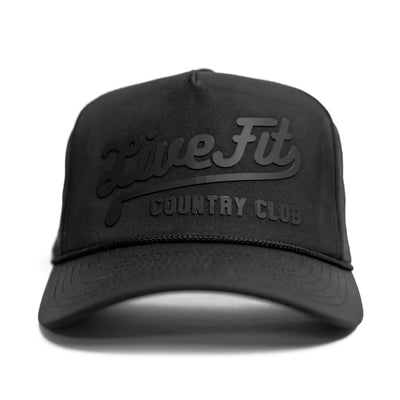 Letterman Golf Cap - Black / Black