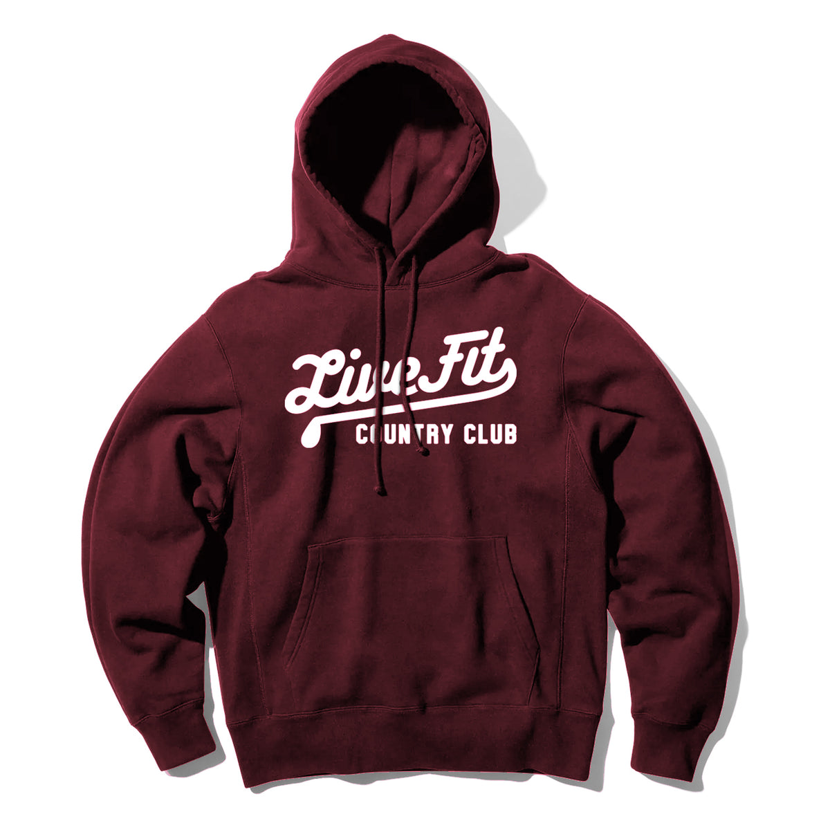 Country Club Letterman Hoodie - Burgundy