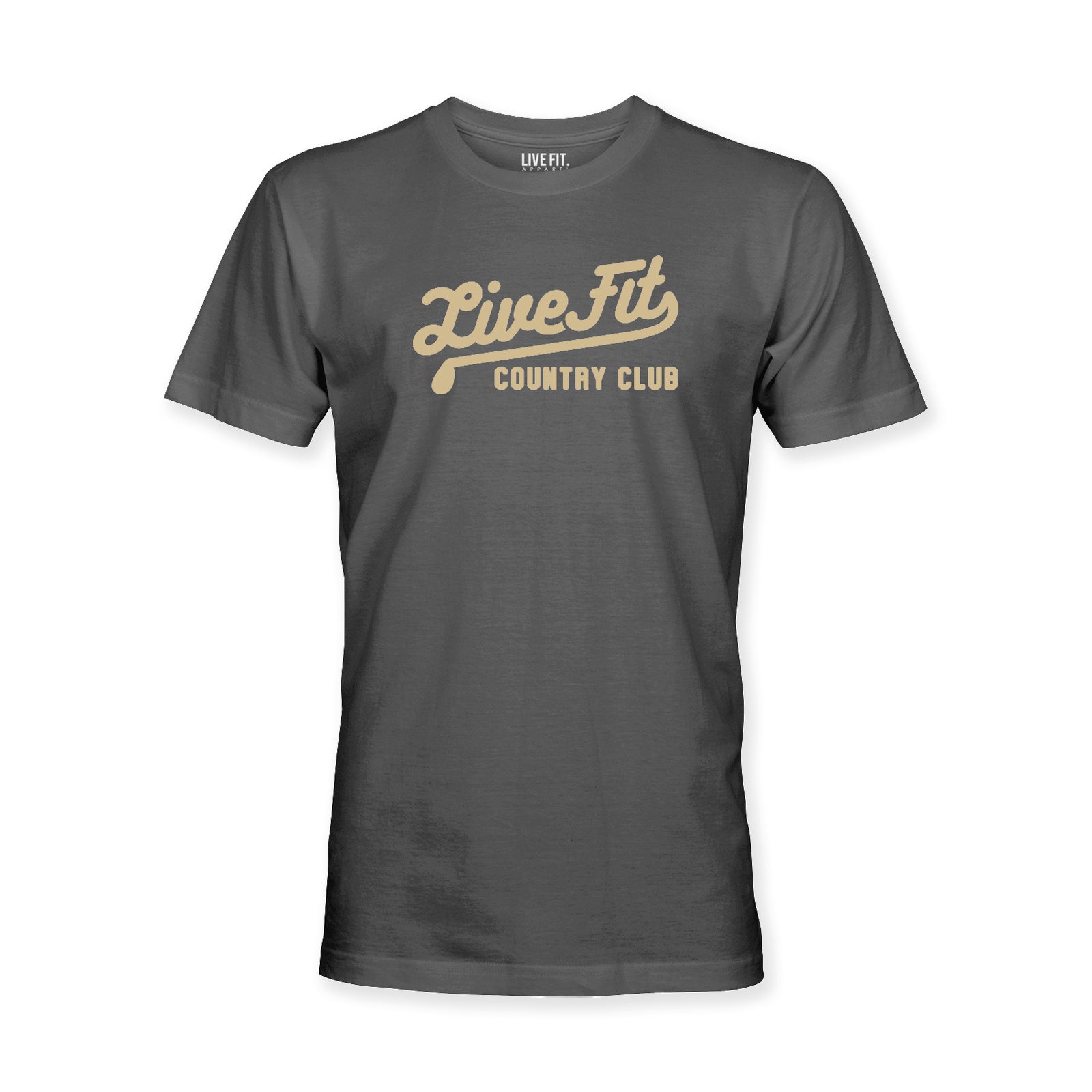 Country Club Letterman Tee - Heavy Metal / Khaki