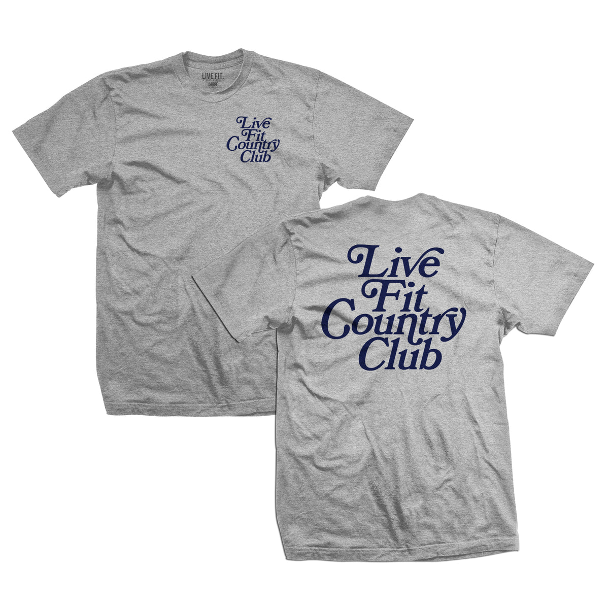 Country Club Tee - Heather Grey / Navy