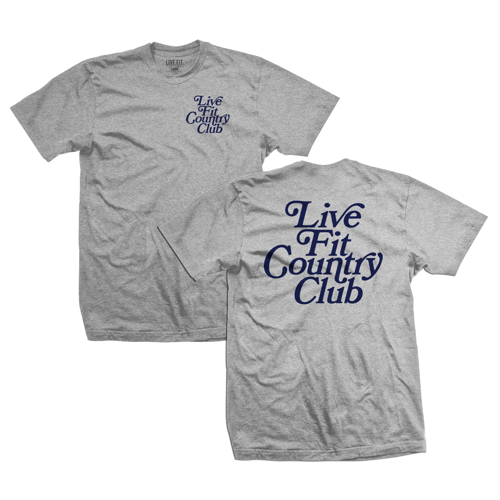 Country Club Tee - Heather Grey / Navy