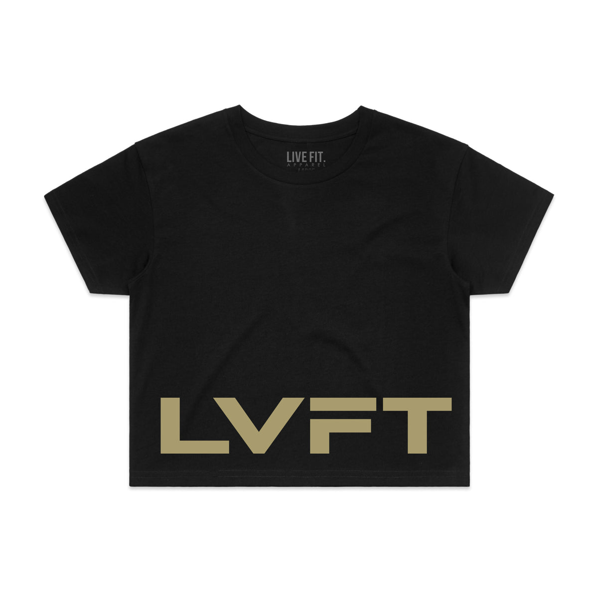 American Crop Tee - Black/Gold