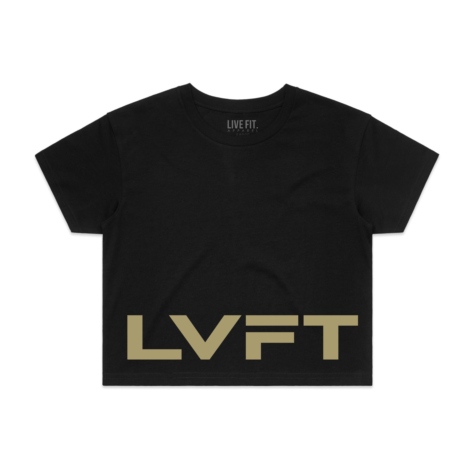 American Crop Tee - Black/Gold