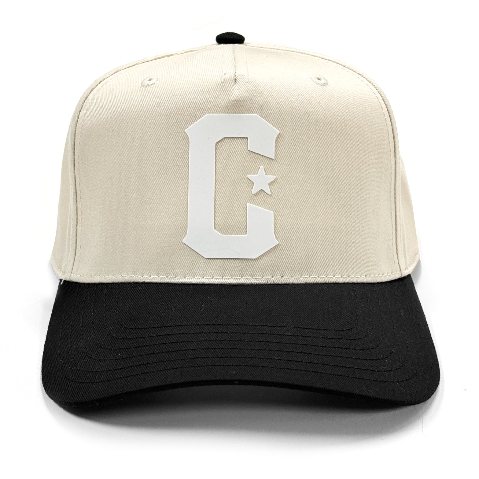 C 5 Panel Snapback - Natural / Black