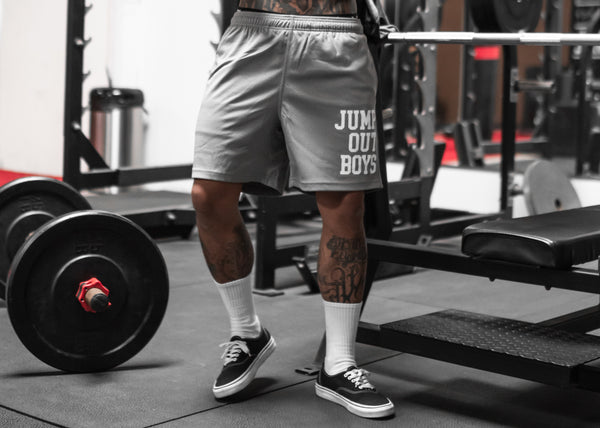 Jump Out Boys Court Shorts - Grey - Live Fit. Apparel