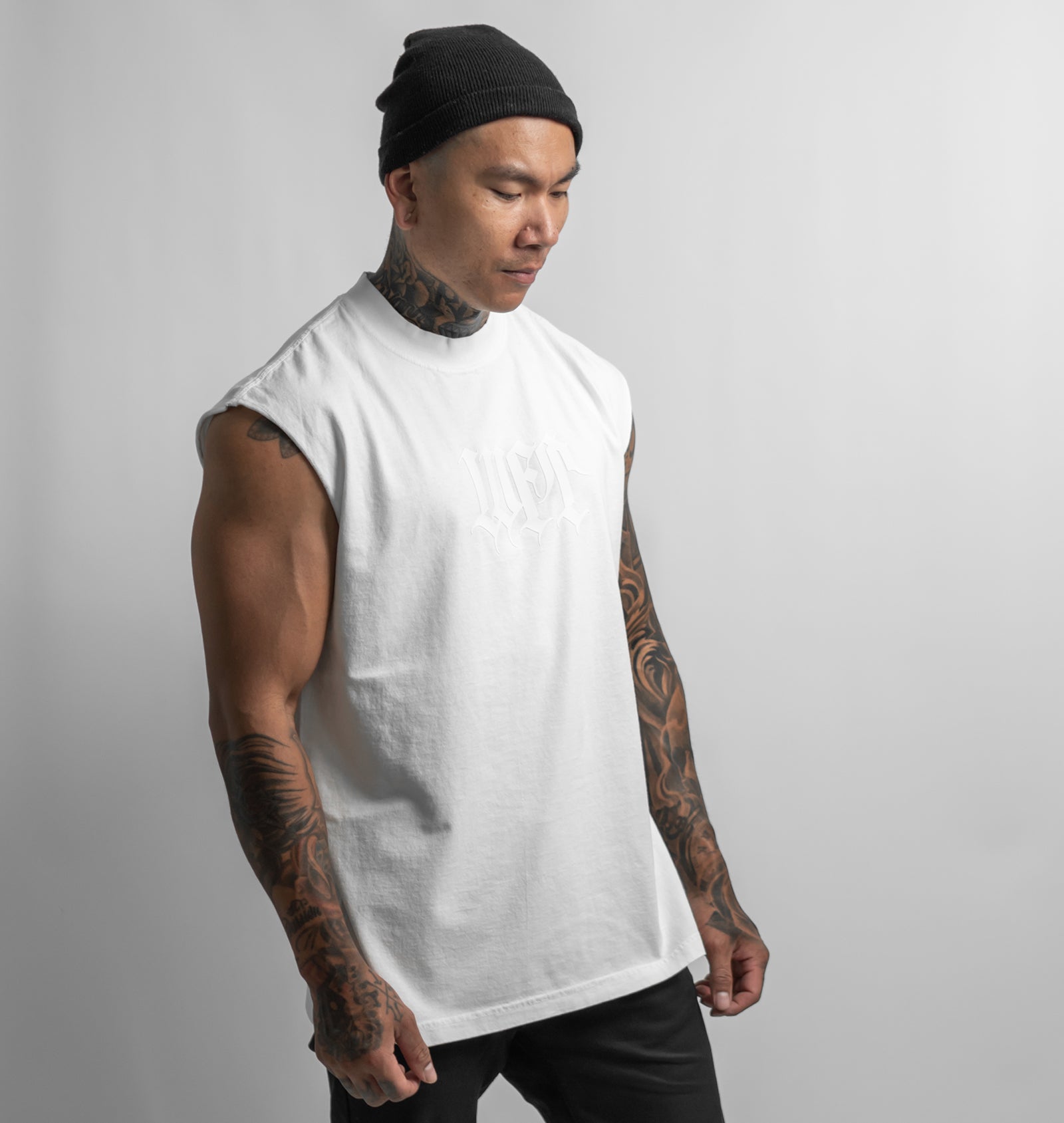 Mystik Blackout Muscle Tank - White