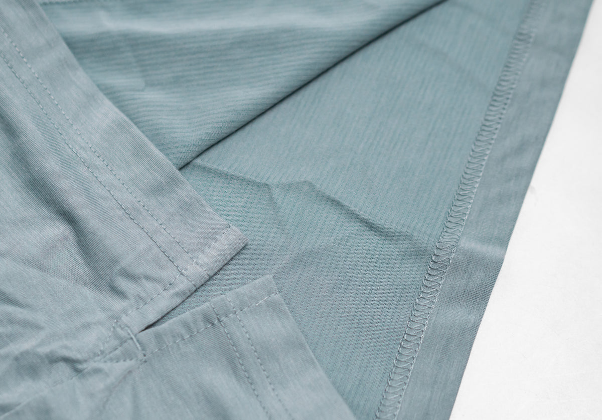 Performance Snap Henley - Seafoam Blue