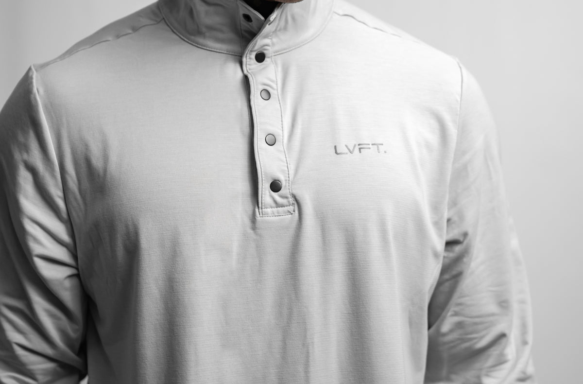 Performance Snap Henley - Moonstone