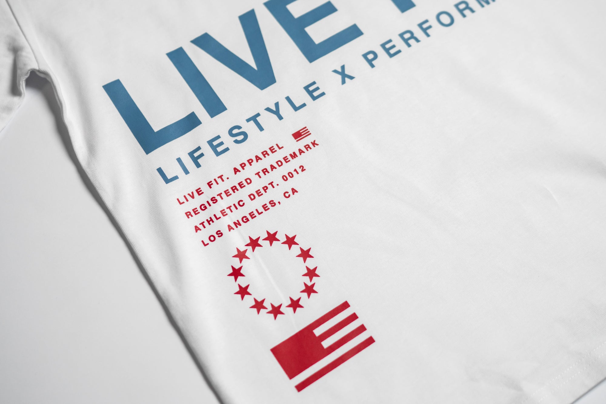 Urban Pump Tee - White/Black - Live Fit. Apparel