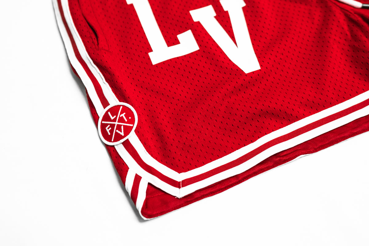 Retro Game Day Shorts - Red