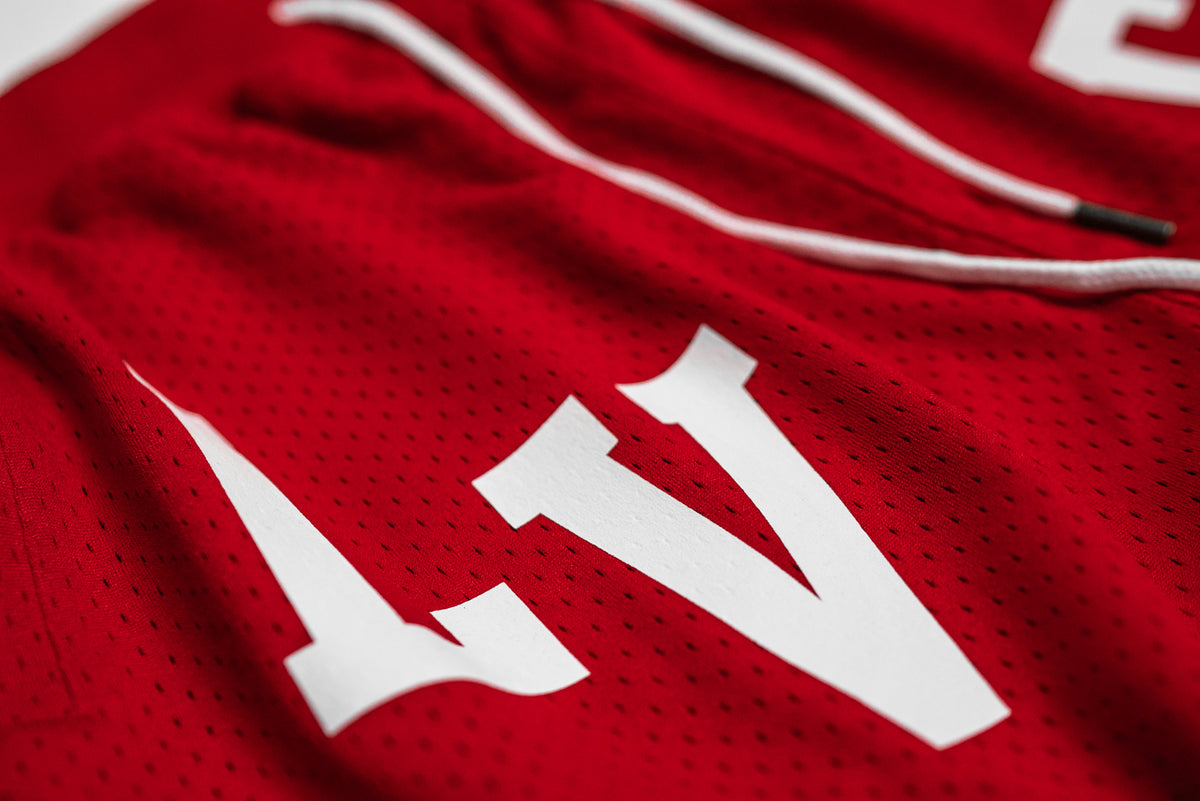 Retro Game Day Shorts - Red