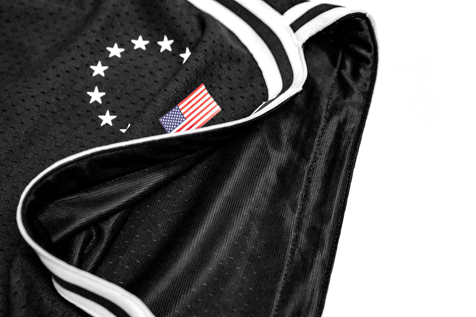 Retro National Mesh Shorts - Black