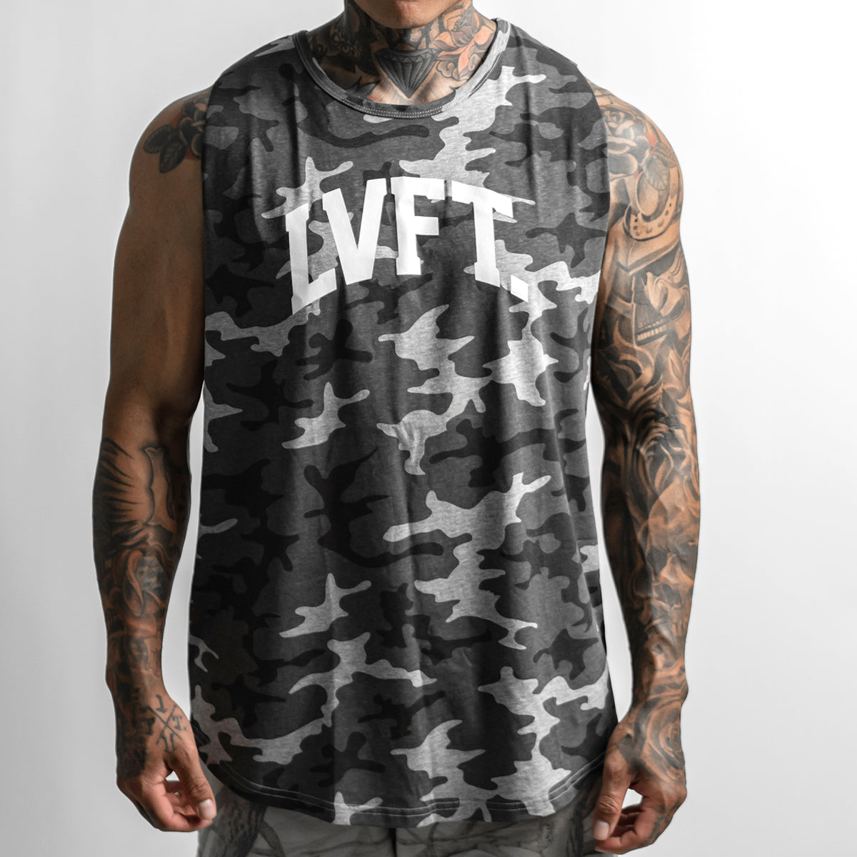 Varsity Camo Raw Cutoff - Black Camo