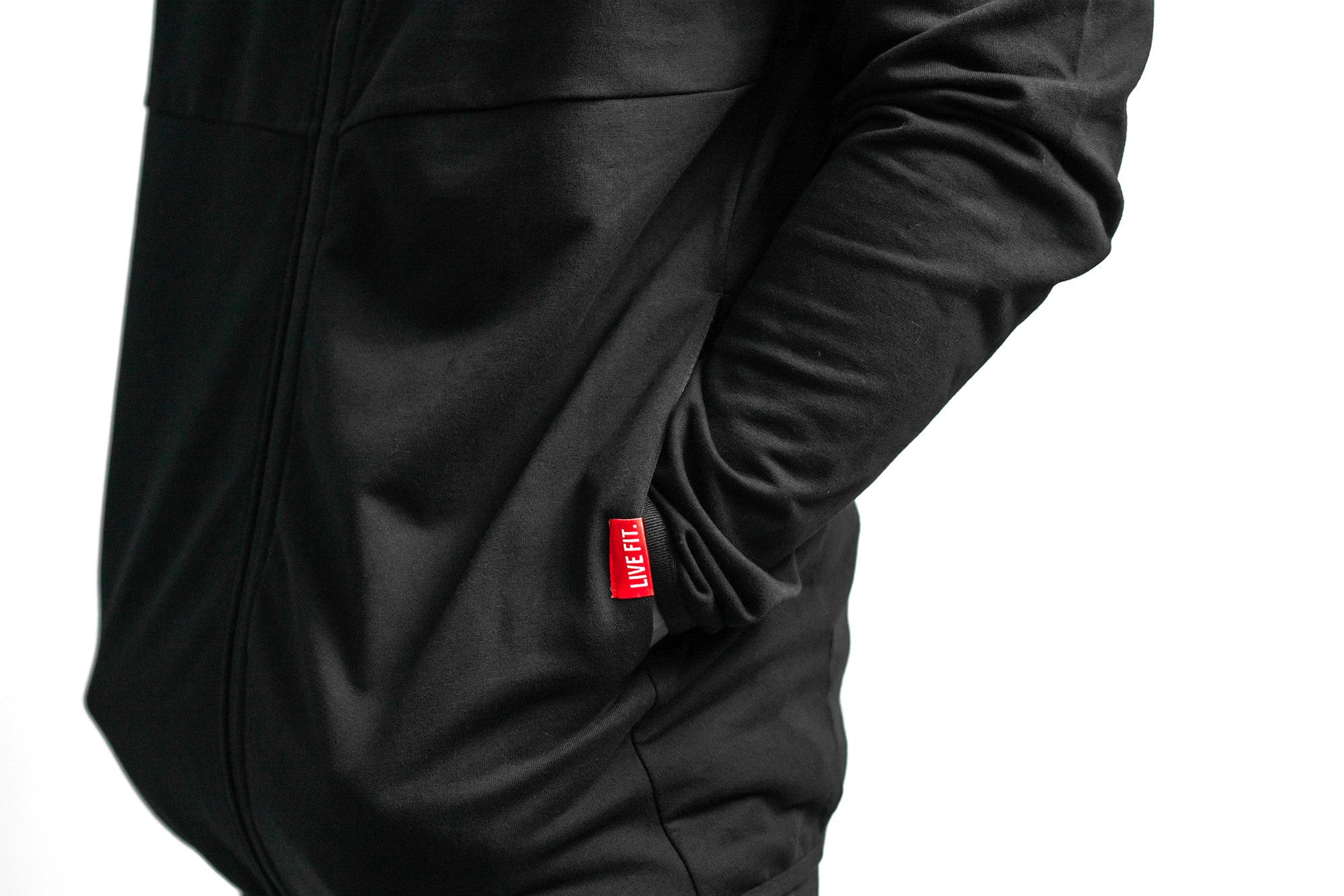 Kinetic Zip-Up Hoodie - Black