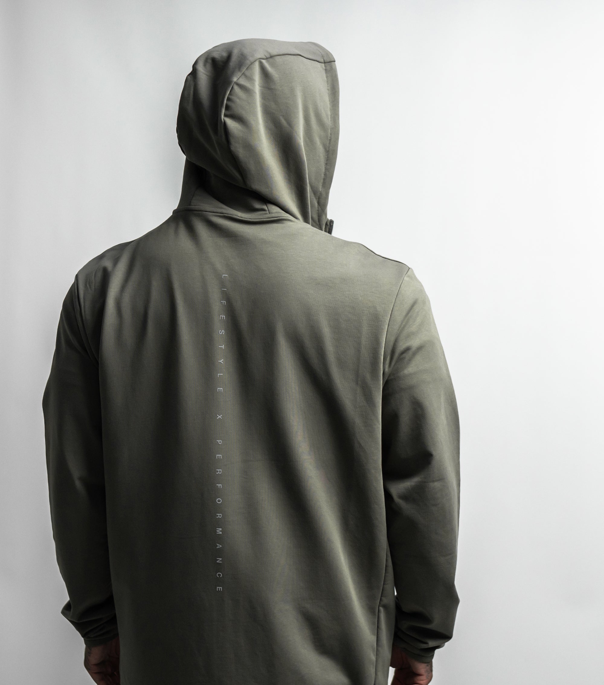 Kinetic Zip-Up Hoodie - Olive