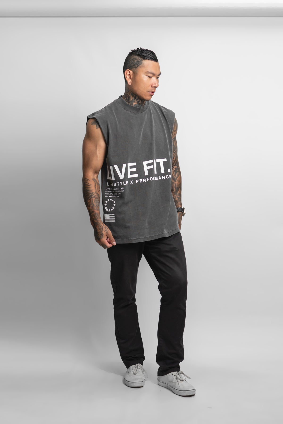 Urban Muscle Tank - Shadow / White