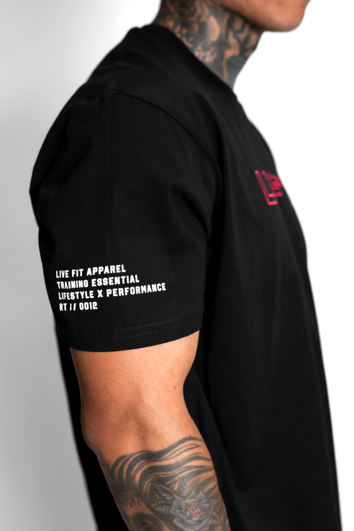 Athletics Scallop Tee - Black / Infra Red