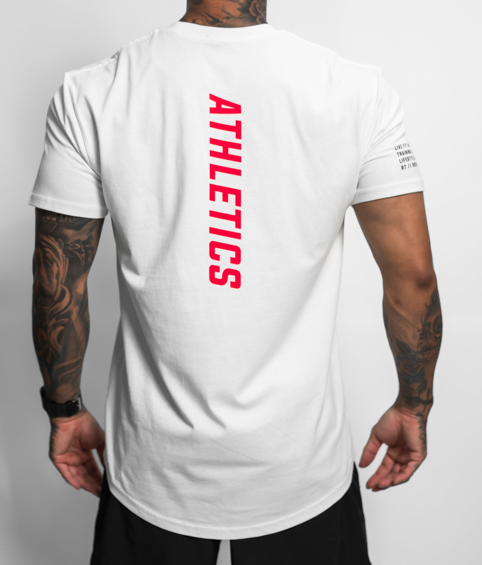 Athletics Scallop Tee - White / Infra Red