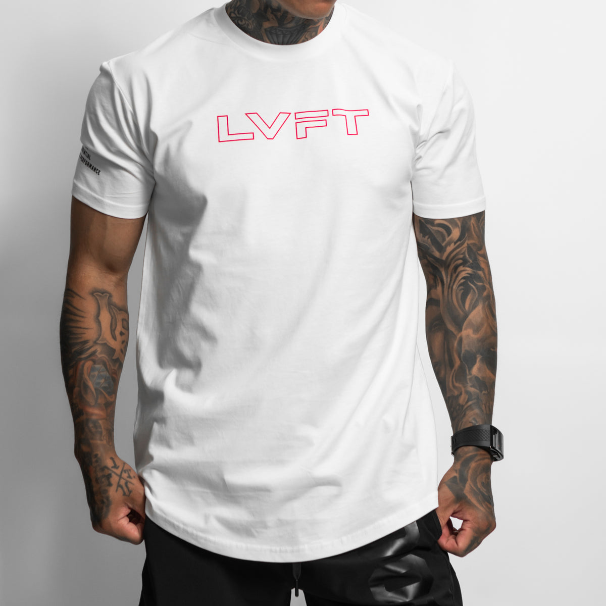 Athletics Scallop Tee - White / Infra Red