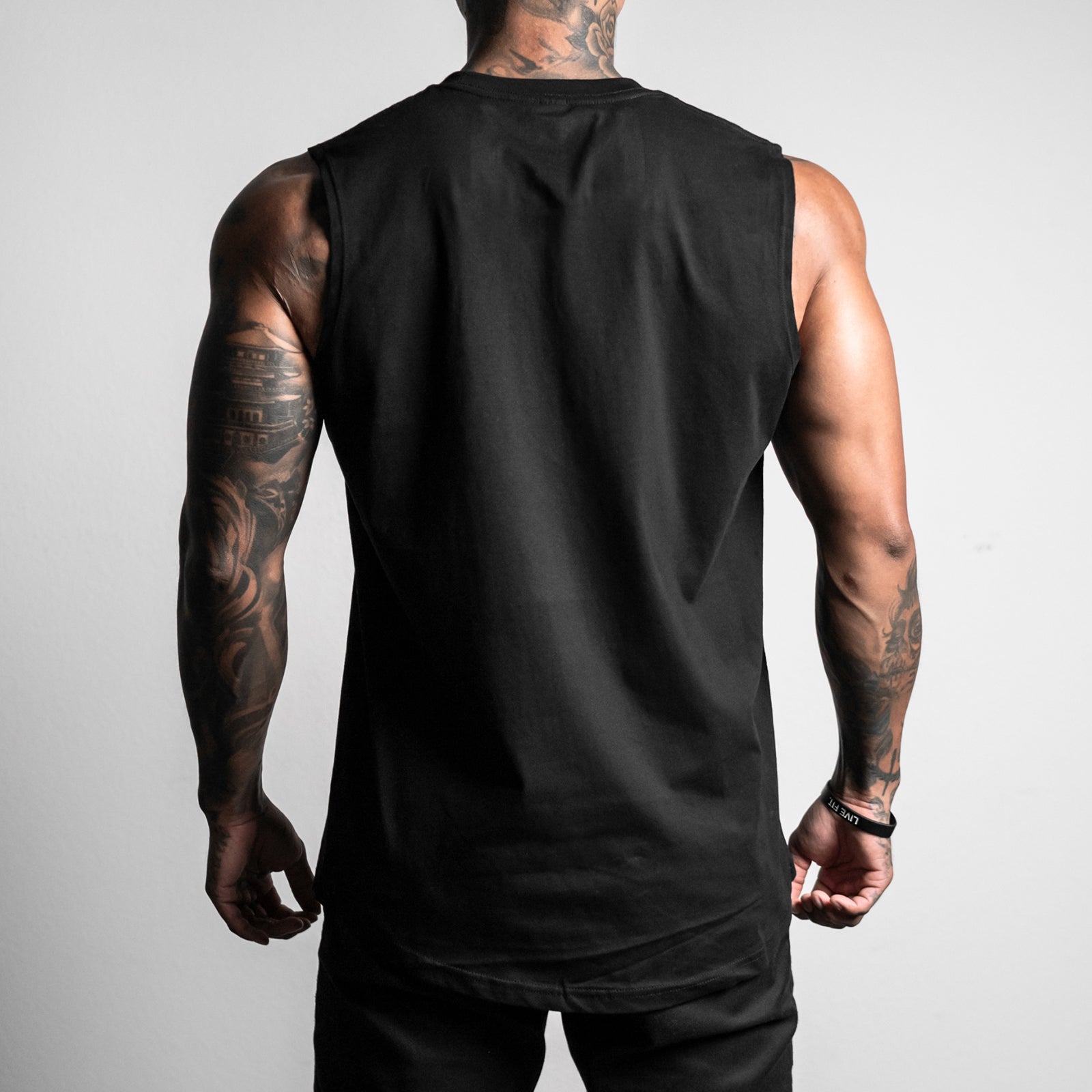 Offset Muscle Tank - Black